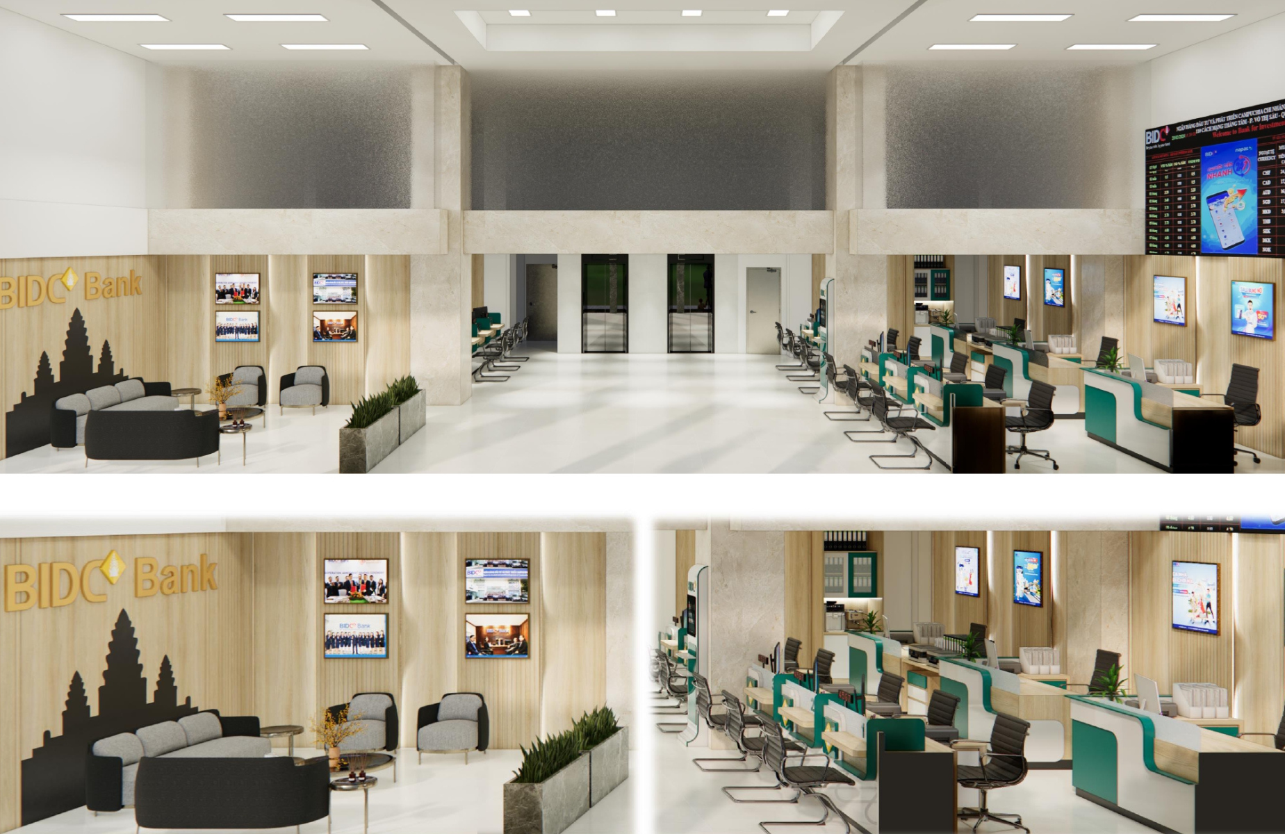 Ngân hàng BIDC - Thiết kế, Sửa chữa & Thi công xây dựng, hoàn thiện nội thất